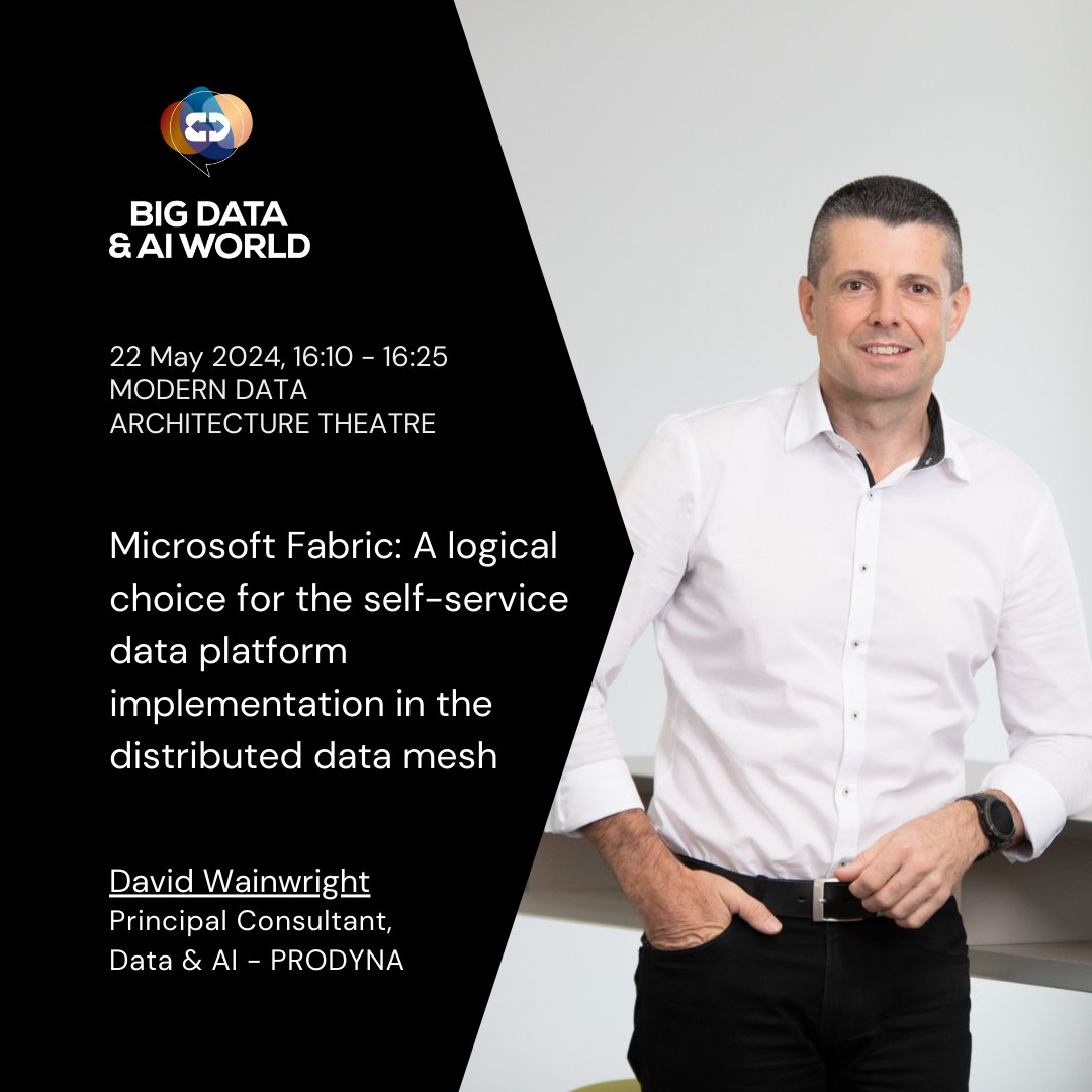 Scaling your #AI use cases into production feels challenging? Let us simplify it for you. Join us at @BDWFrankfurt to learn about the #datamesh principles and their alignment with the ‘out-of-the-box’ functionality in @Microsoft Fabric. Register for FREE: hubs.ly/Q02wNyth0