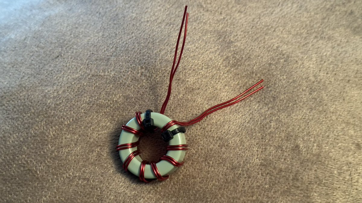 k3jrz's tweet photo. I done did wrapped a #toeroid! #toroid #antenna #antennabuild #amateureadio #hamradio #portableradio #posiden #coffeeandhamradios @ham_coffee https://t.co/kBXwEcg0JT