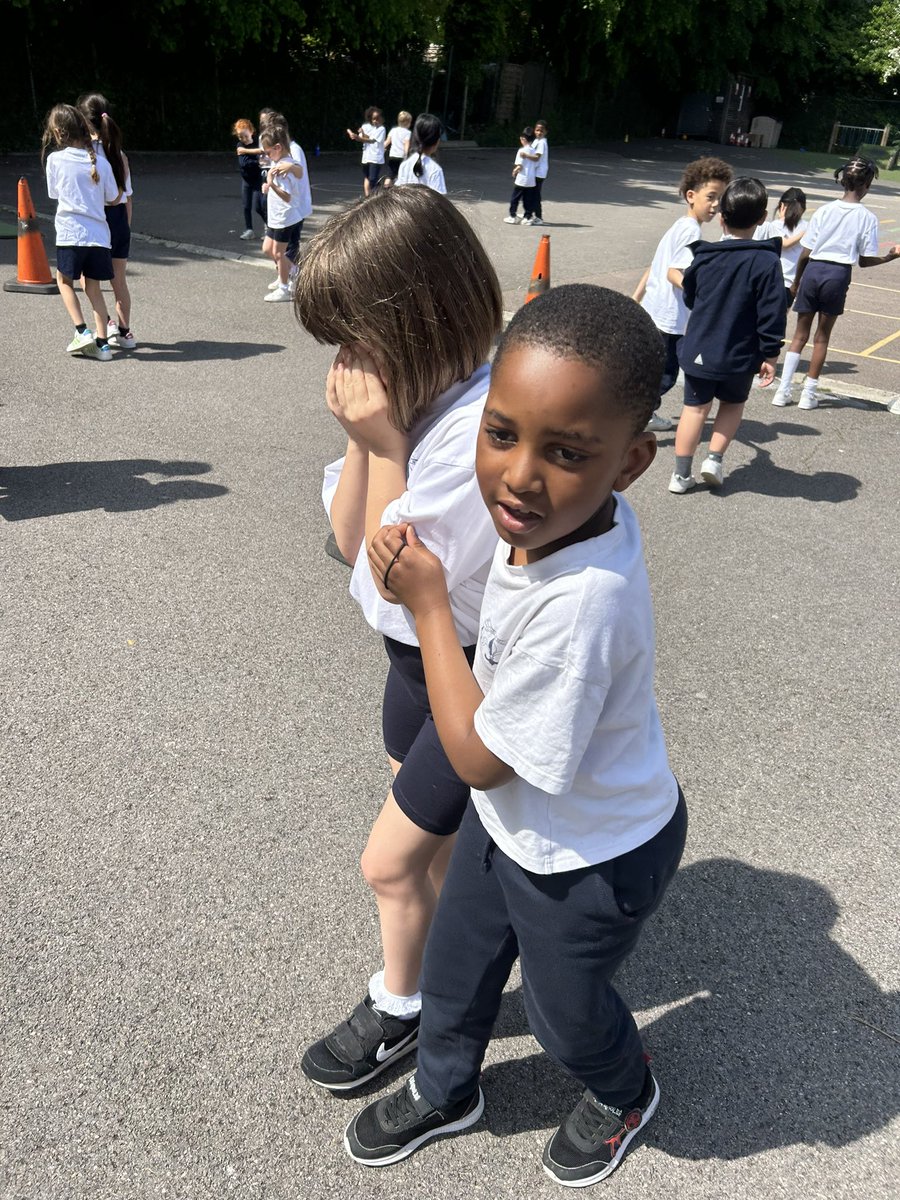 Year 2 were learning the art of trust today in their PE lesson “Team Building”