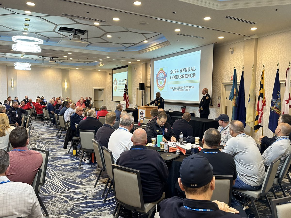 President Butler addresses a full room at the Eastern Division of the IAFC - International Association of Fire Chiefs conference.