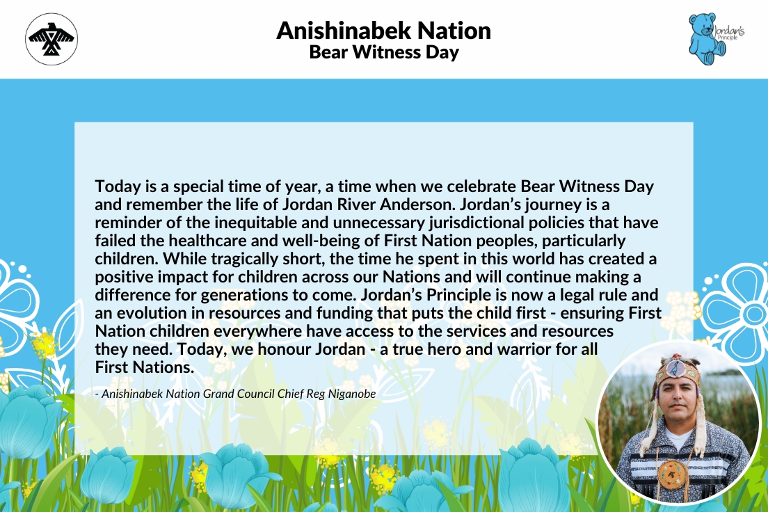 A statement from Anishinabek Nation Grand Council Chief Reg Niganobe @Naanookasens on #BearWitnessDay: