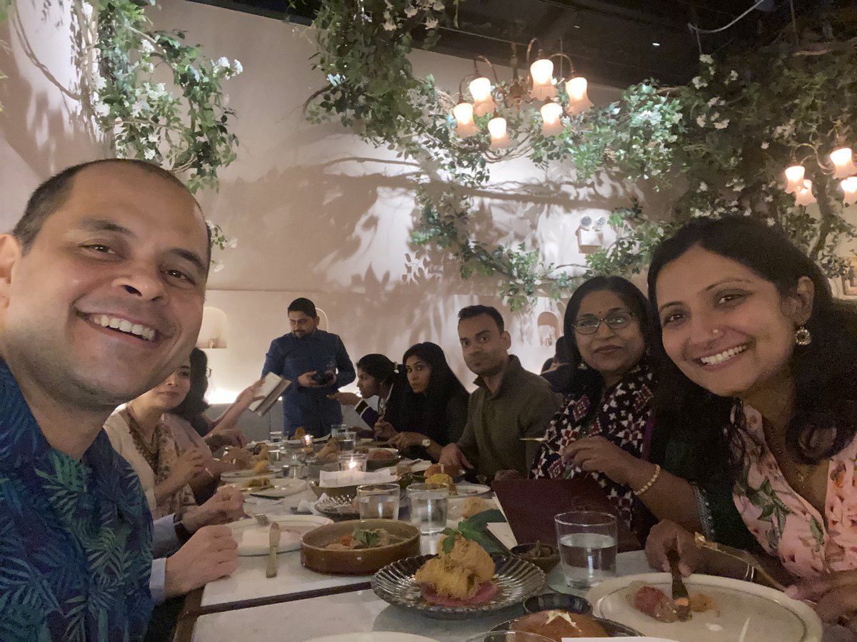 A big thanks 🙏🏼 to AMB/DPR @PatelYojna for hosting a truly memorable farewell dinner for Minister @Msudan at @masterchefindia @TheVikasKhanna’s amazing new #restaurant in New York- #BUNGALOW 🏡 Fair winds & Following Seas to #Tokyo my friend! 🌊 @indiandiplomats