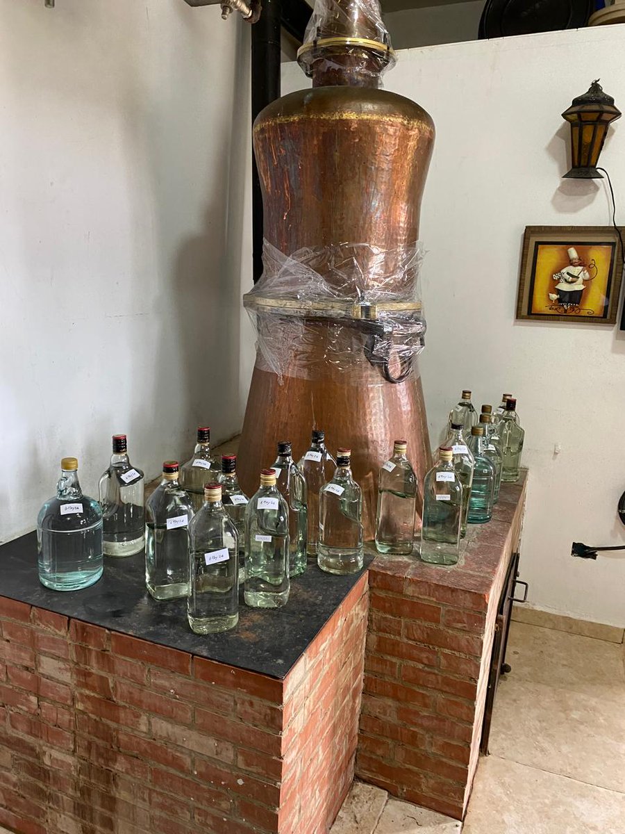 This year's alcoholic production: 43 liters of the best araq on earth. All made in our home distillery in Jezzine (South Lebanon) under the supervision of Master Distiller @JosephElAsmar3 (my dad). Cheers 🥂