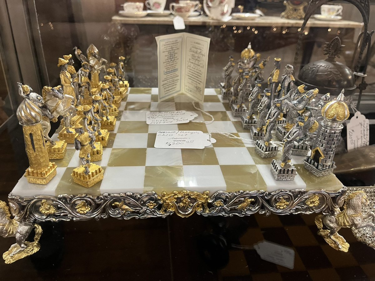 Like this chess set my wife has for sale in her antique booth?