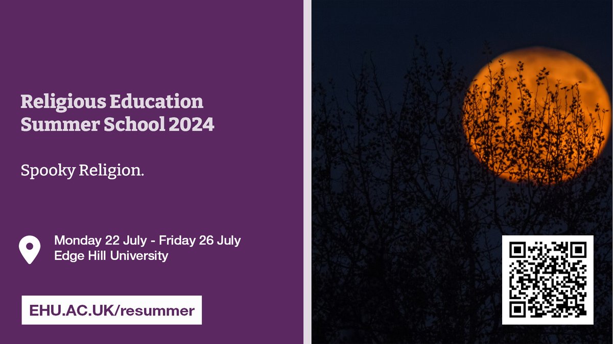 ‼️Applications close midday Monday 13 May ‼️ Free residential summer school #REteachers apply now to join us for a week of expert led seminars & field trips exploring the relationship between religion & the supernatural + time to develop your own project ehu.ac.uk/resummer🌒