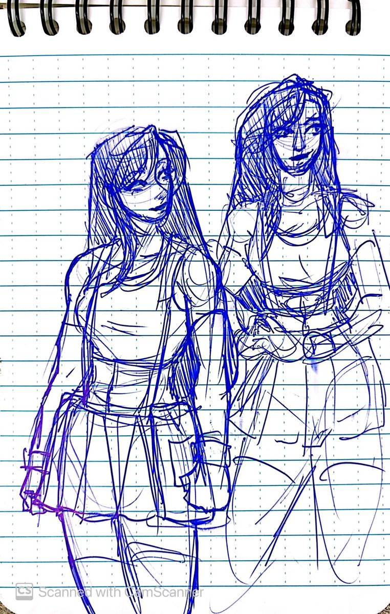 Since all I have is notebook doodles it’s tifa<3