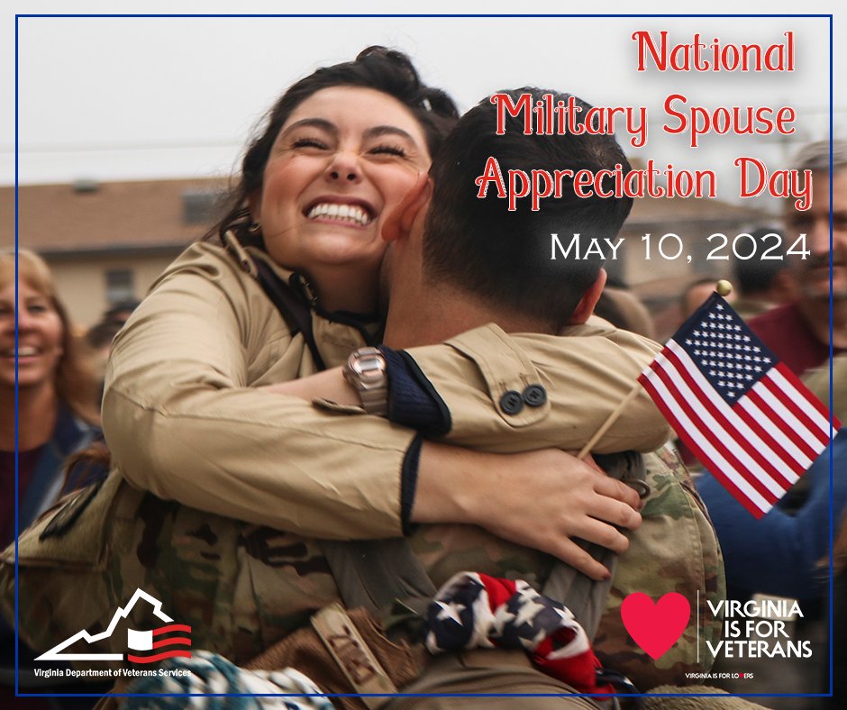 Military life is hard for everyone involved in the service member's life. On May 10th we thank our military spouses for their contributions and sacrifice to their Nation. Thank you for the strength and stability you provide for your service member. #MilSpouse