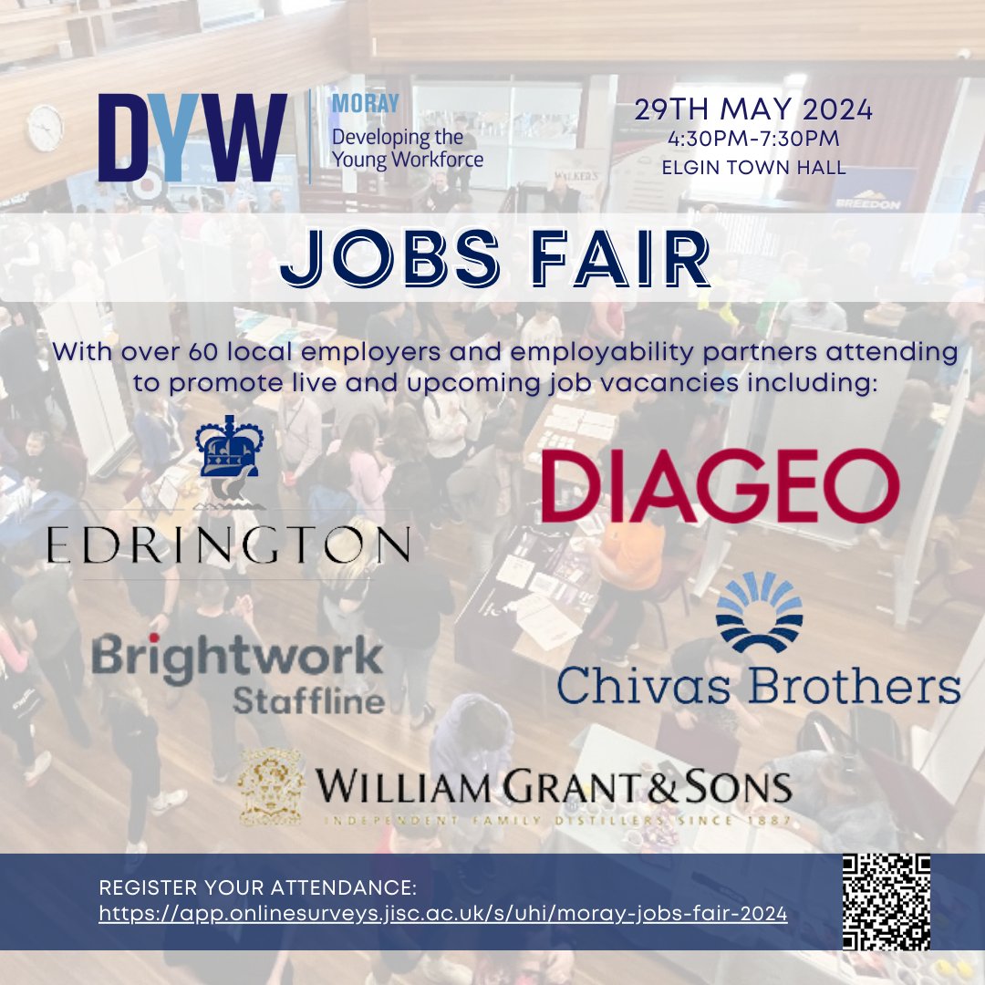 ⭐Come to Moray's biggest jobs fair on the 29th of May⭐ Where you will have the opportunity to meet with an amazing variety of Employers/Partners 🥃 in a relaxed environment! 👉For more information about this event please visit:dywmoray.co.uk/news-e