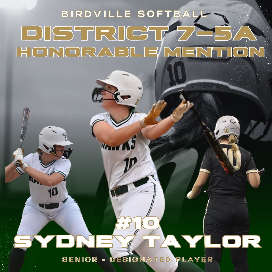 BHSHawkSoftball's tweet photo. District 7-5A Honorable Mention

Honorable Mention: Sr. @sydneymt2 
Honorable Mention: Jr. @vvv4leria 

Congratulation Girls!! https://t.co/mfEdVas69m