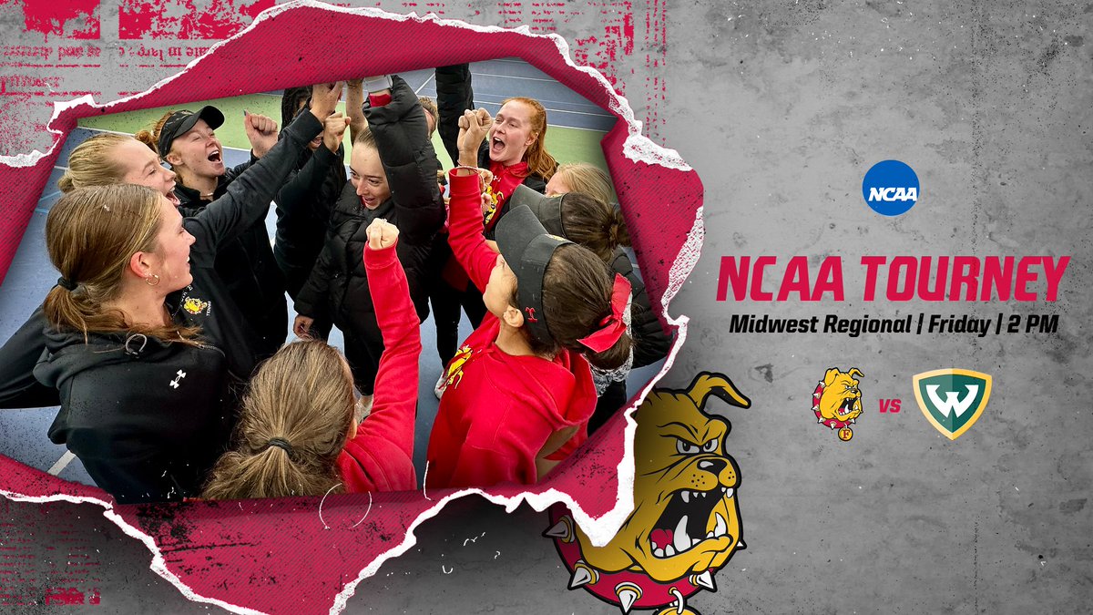 NCAA REGIONAL! Ferris State women's tennis takes the court at 2 pm today in Ohio against Wayne State at the NCAA Tournament! Go Bulldogs! @ferris10scoach