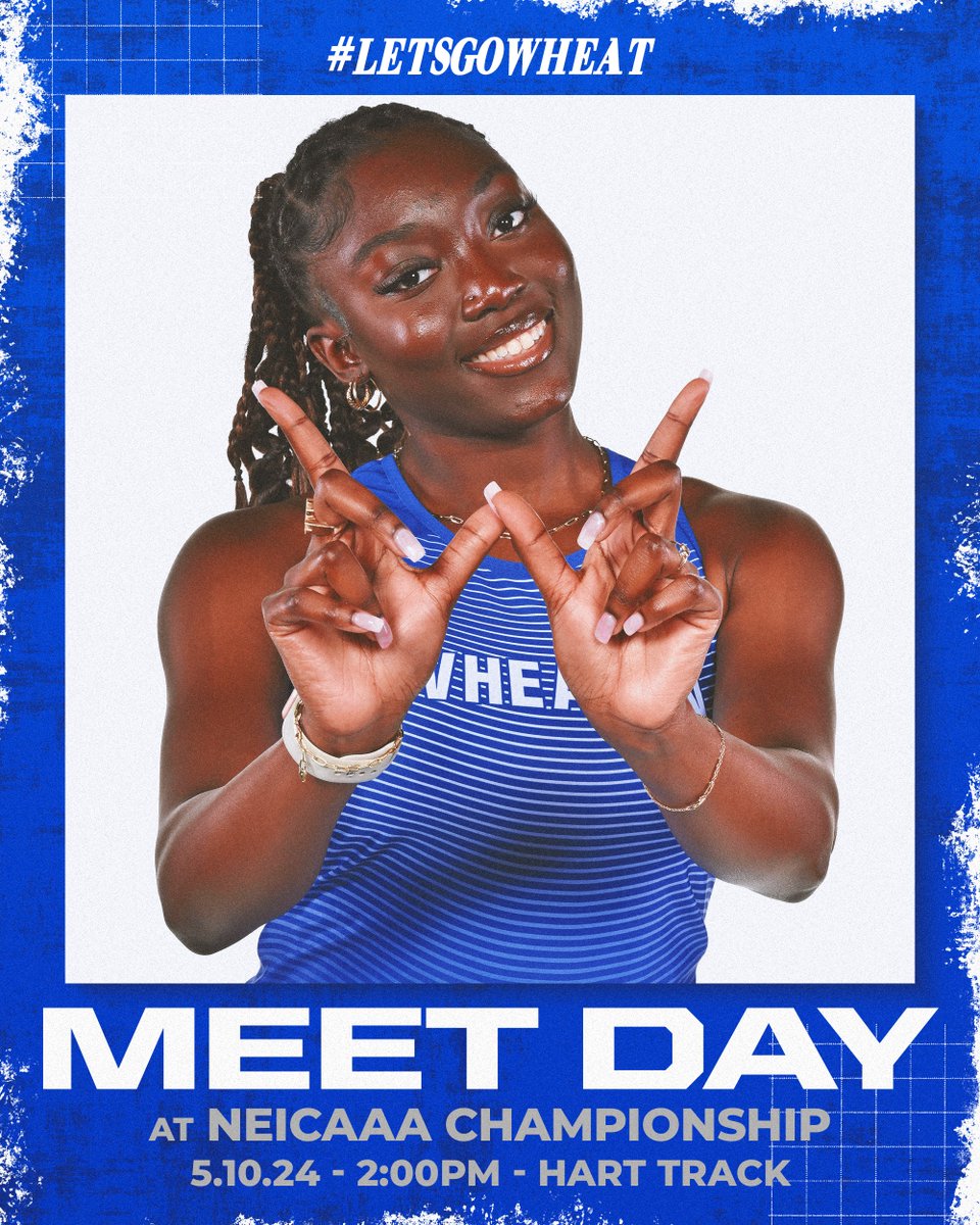 Happy Friday! It's MEET DAY and the start of another Championship weekend! 🔹 @wheatoncollegexctf is in Worcester, MA at the NEICAAA Outdoor Championship at 2PM! 🎥 & 📊 links here wheatoncollegelyons.com/calendar?date=… #LetsGoWheat