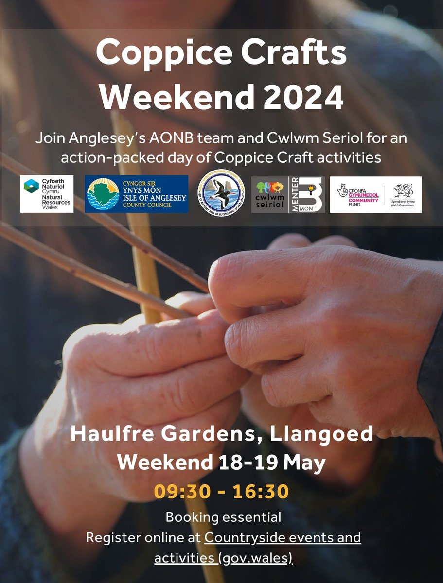 Ymunwch â ni i ddysgu sgiliau crefft bondocio traddodiadol. I archebu eich lle ewch i: ynysmon.llyw.cymru/cy/Trigolion/C… Join us and learn traditional coppice craft skills. To book your place please visit : anglesey.gov.wales/en/Residents/C… @CwlwmSeiriol