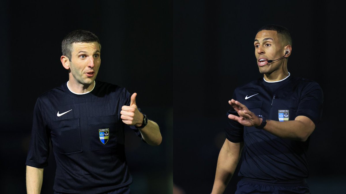 Congratulations to Surrey officials Michael Webb, Assistant Referee and Farai Hallam 4th official on being appointed to the Premier League International Cup Final. @cpfc U21 will take on @psv U21 on Wednesday 15th May at Selhurst Park. #SurreyFootball