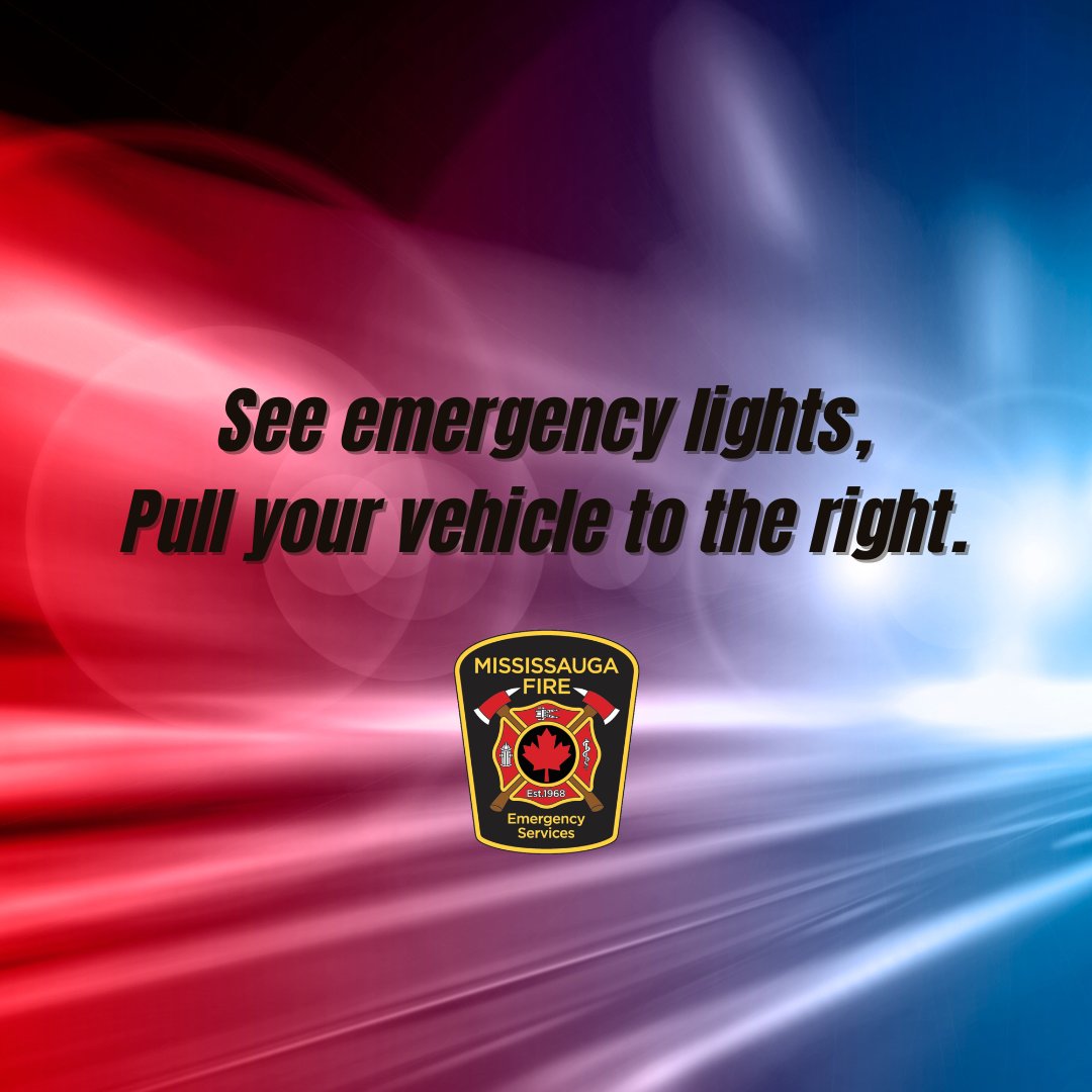 When you see an emergency vehicle approaching with their lights flashing, move your vehicle to the right. These vehicles include: firetrucks, police cars, and ambulances.