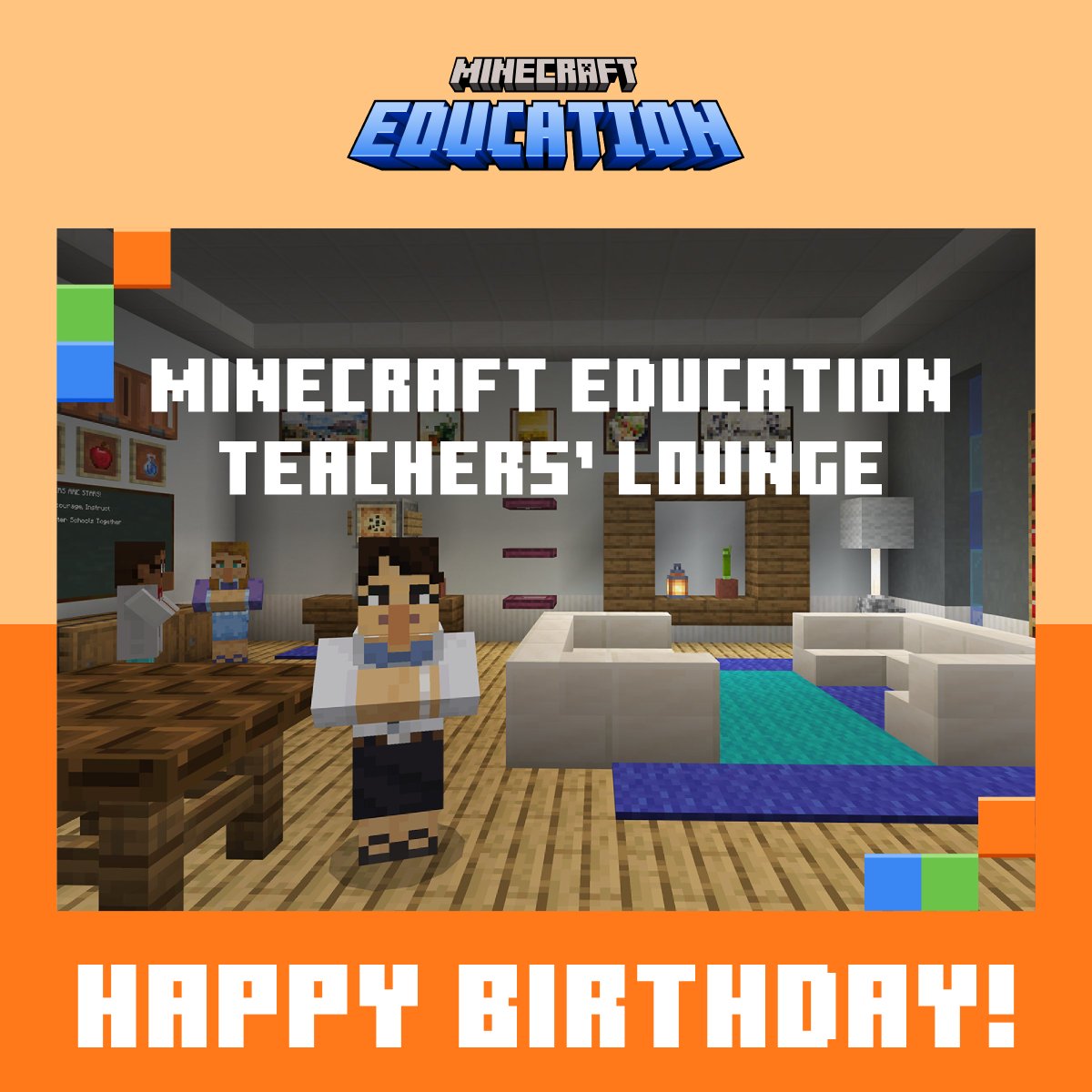 🎂🎈 Happy 1st Birthday to the Minecraft Teachers’ Lounge! Big thanks to all the Minecraft Educators crafting a world of collaboration within this community. 🌍💡 Not in the Lounge yet? Join the party! All educators are welcome. 🎉 Visit msft.it/6011Yyig3 #ThankATeacher