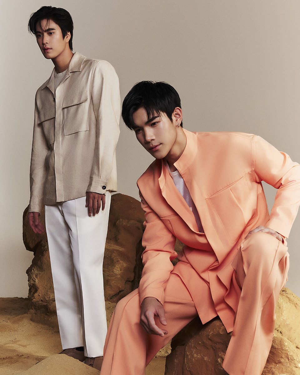 GEMINI AND FOURTH FOR MEN'S FOLIO MAGAZINE 

Thai icons @gemini_ti and @tawattannn wear a selection of key pieces from the Oasi Lino collection for the cover of Men's Folio Magazine.