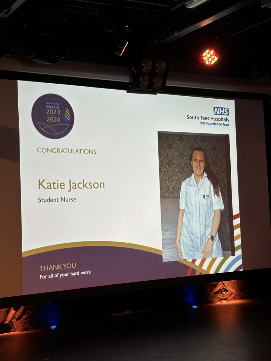 Our first award of the night is the Student Nurse/Midwife Award and it goes to Katie Jackson!! Congratulations Katie #SteesNightingale.