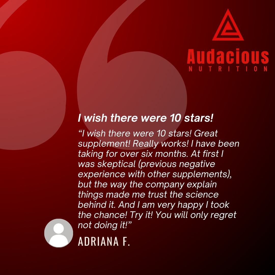 Grateful for voices like Adriana's! 🌟 

Her trust in the science behind KetoStart & her transformative six-month journey inspires. If you're on the fence, let this be your sign to take that leap of faith. 

Your wellness story awaits! 💫 

#AudaciousNutrition