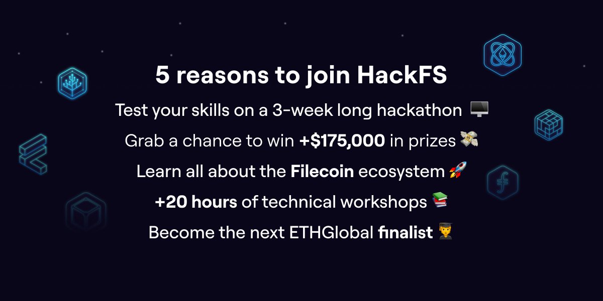 Passing by to drop 5 solid reasons to become a hacker on HackFS's 5th anniversary! 🎉 Get ready to build the future from May 17th to June 7th 🚀 Apply now: ethglobal.com/events/Hackfs2…