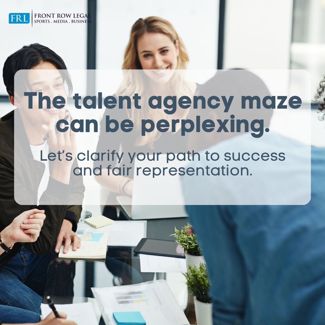 Navigate the talent agency maze with clarity and confidence. Let Front Row Legal ensure fair representation for your success.🌟#FrontRowLegal #BoutiqueFirm #LawFirm #LegalAdvice #LegalSupport #SportsLaw #MediaLaw #BusinessLaw