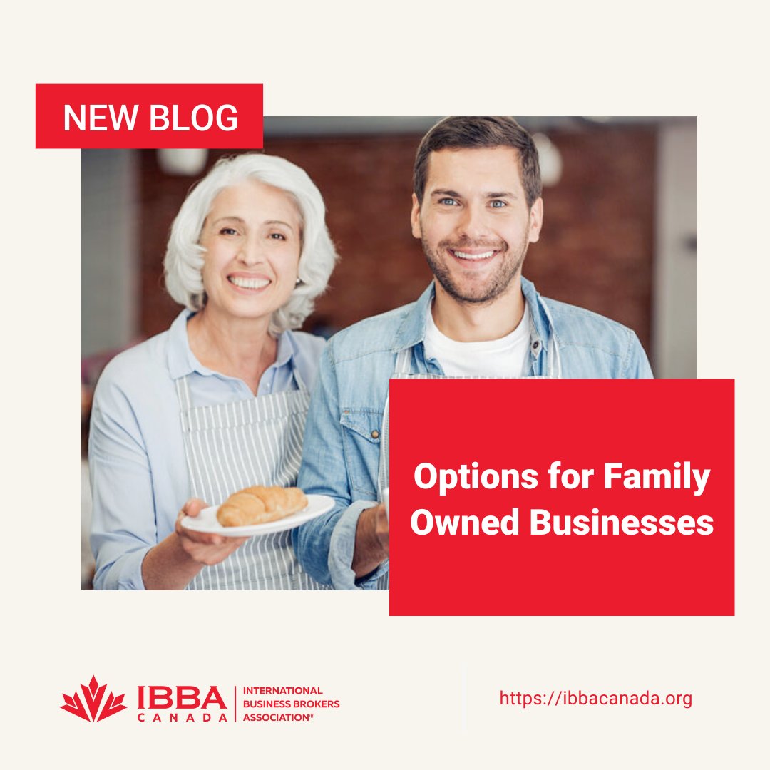 Ready to unlock the potential of your family-owned business? 🌟 Our blog explores the diverse options available for selling your cherished enterprise. Read more: ibbacanada.org/options-for-fa…

#FamilyBusiness #IBBACanada #BusinessBrokerage #SellYourBusiness #ExpertAdvice