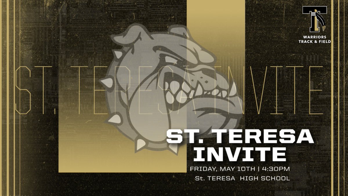 Good luck Warriors Track & Field at the St. Teresa Invite.