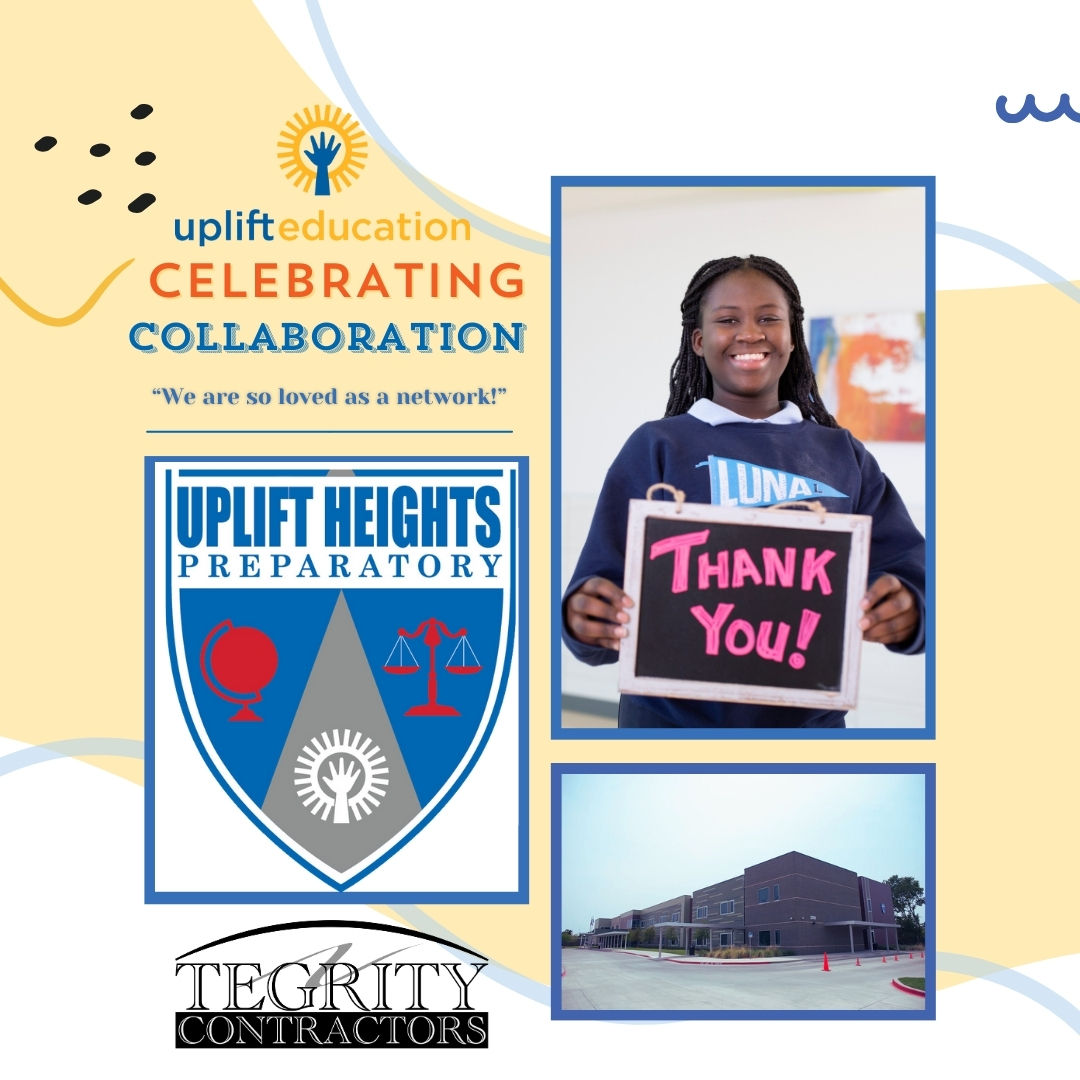 ✨ Celebrating Collaborations! Thank you, #Tegrity, for your role at Uplift! Their commitment has been key in converting Heights HS into a Healthcare HS. Not only are they innovating with us, but their additional contributions, like painting the floors, bring life to our school.