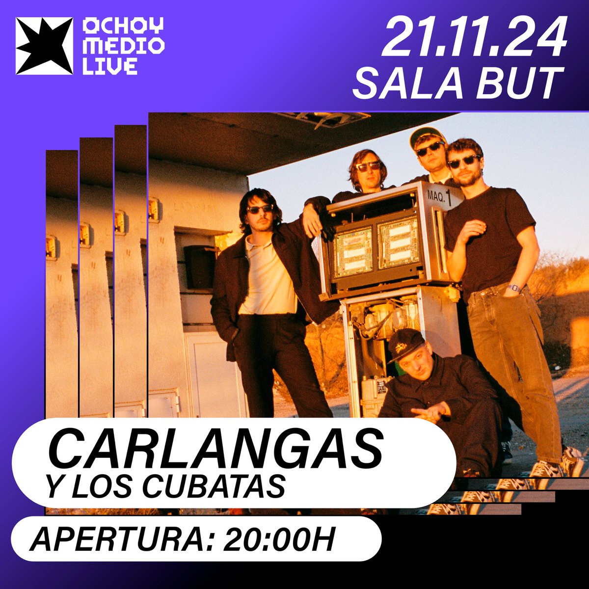 Esta va a ser buena: @carlangas_mp3 y los Cubatas en directo presentando su disco en su ÚNICO CONCIERTO en Madrid en 2024 🥃💥 Entradas ya a la venta: bit.ly/twcarlangascub… #OchoymedioLive