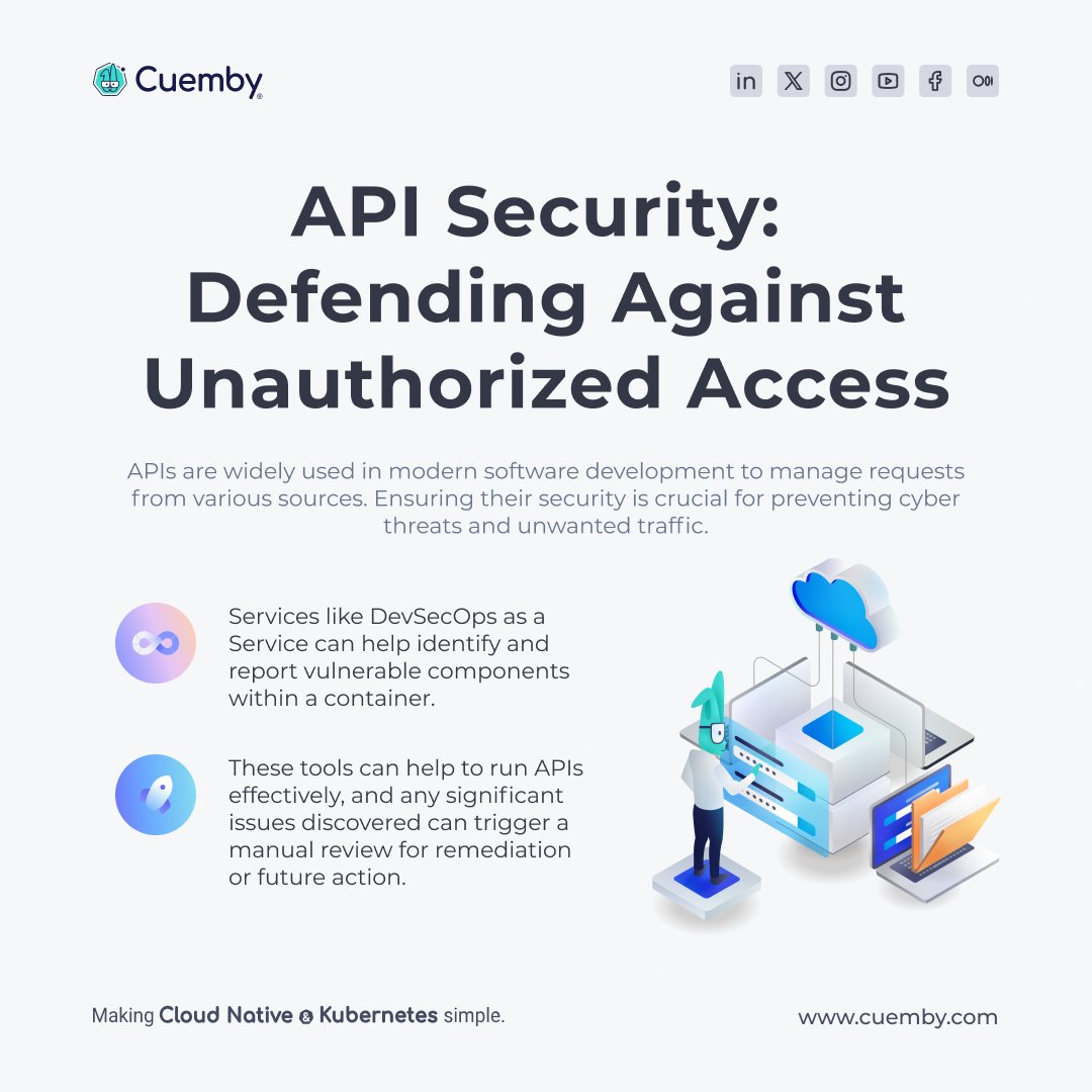 cuemby's tweet image. Protecting your cloud operations is crucial in today&apos;s digital landscape.
 🛡️ Don&apos;t let vulnerabilities compromise your data integrity. #cloudsecurity #CloudDeployment Find out how Cuemby can help you: linktr.ee/cuemby