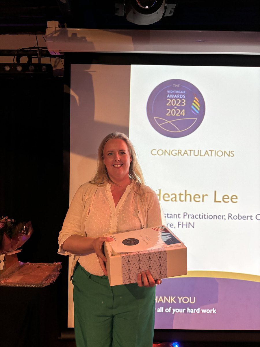 Our Health/Maternity Care Assistant/ Assistant Practitioner Award goes to Heather Lee! Well done Heather ! #SteesNightingale