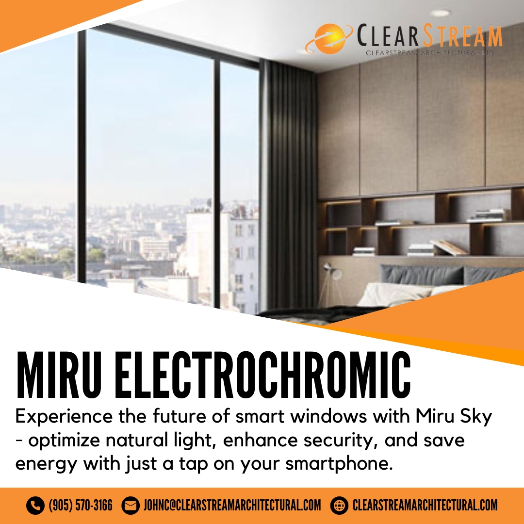 Shine brighter with Miru Sky. 🌟📱 

🌐clearstreamarchitectural.com
📧johnc@clearstreamarchitectural.com
📞(905) 570-3166

#glassinnovation #architecturalglass #sustainabledesign #modernglass #innovativesolutions #glassarchitecture