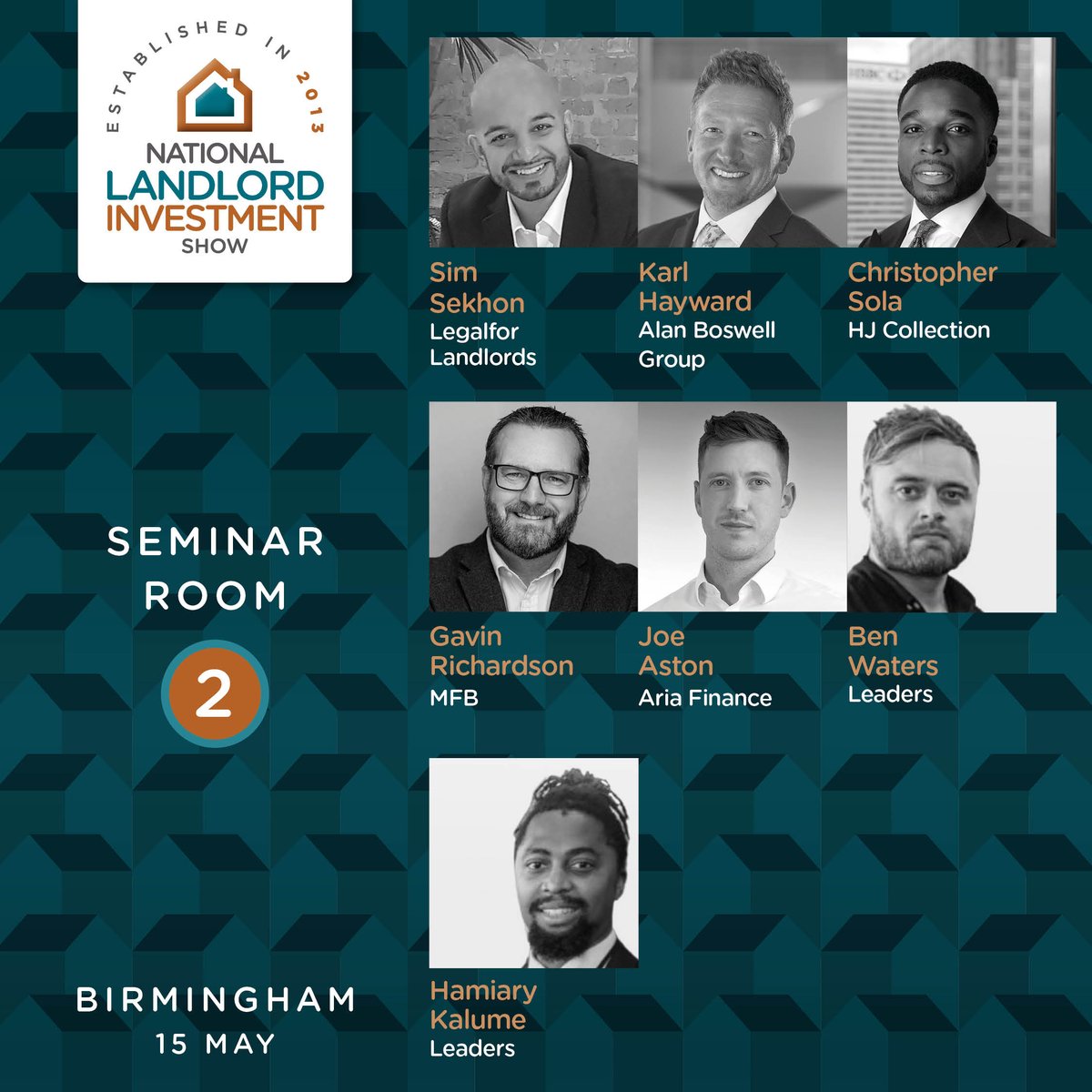 Click here tinyurl.com/2879fzzw to register for your FREE tickets to our Birmingham Show on 15th May at Aston Villa FC. We have an amazing line-up of speakers for you including @Legal4Landlords, @ABGroup, @HJGroupInvest, @AriaFinance_ & @LeadersLimited 👏🤩