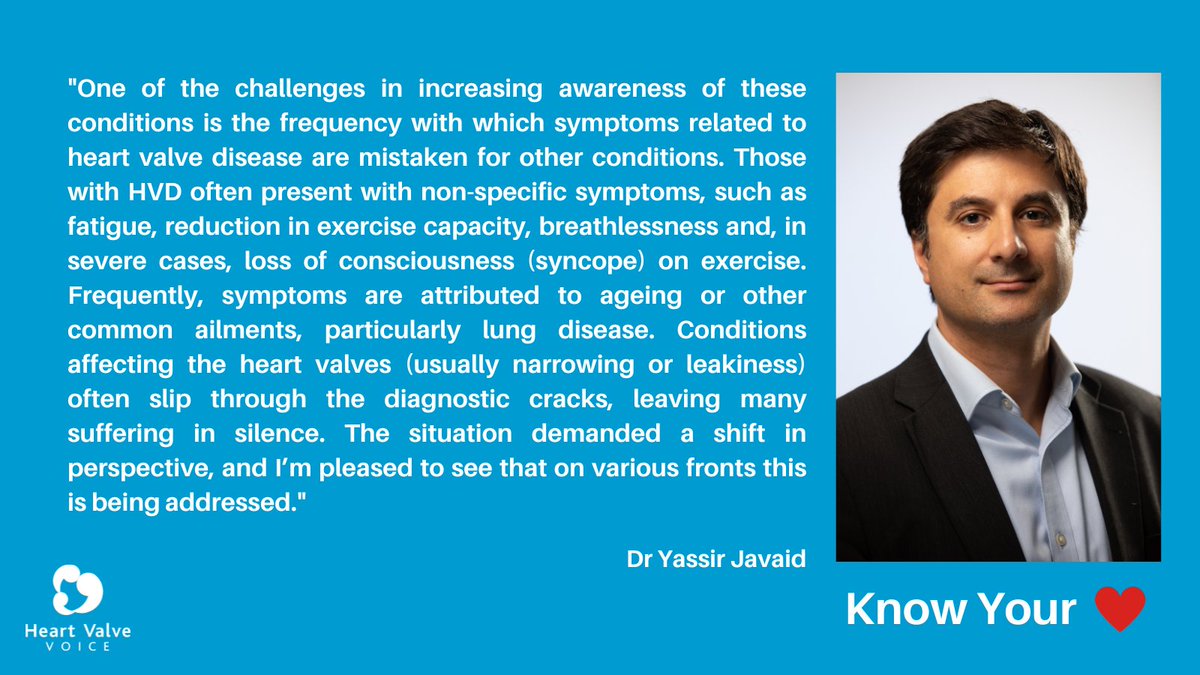 Dr Yassir Javaid, a clinician who works across primary and secondary care, discusses recognising and addressing the symptoms of heart valve disease. 

Read more here: ow.ly/pXFX50RBsYc
#KnowYourHeart