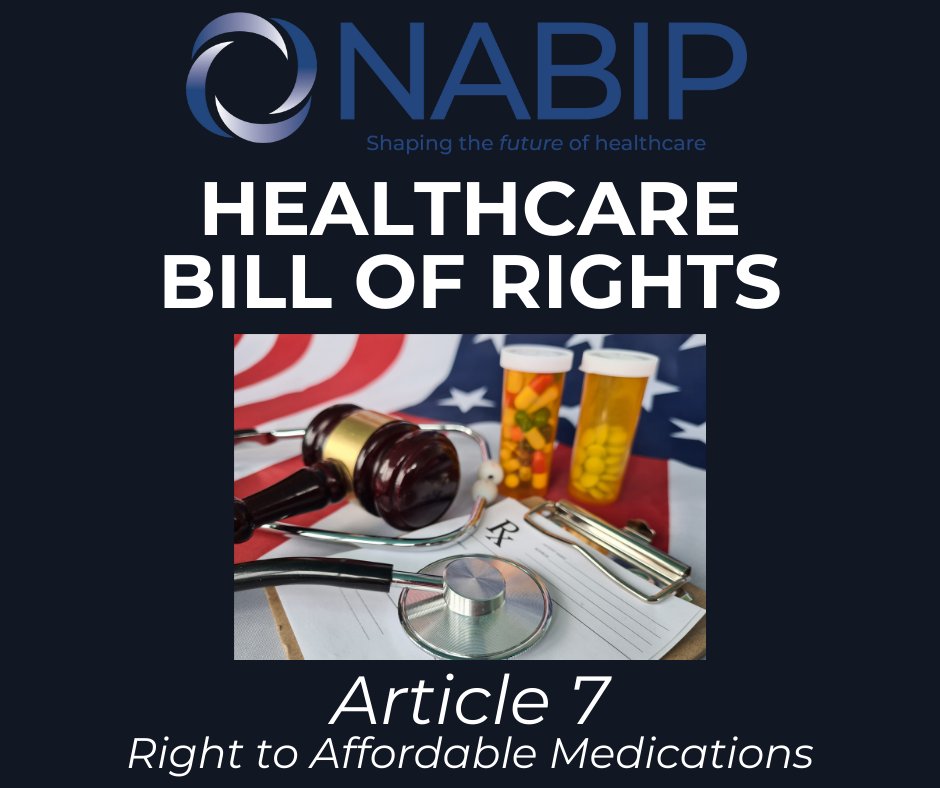 Spread the word about the importance of affordable medications! It's time to prioritize health over profit and make sure life-saving drugs are within everyone's reach. nabip.org/who-we-are/nab… #NABIP #NABIPHealthcareBillofRights #AffordableMeds