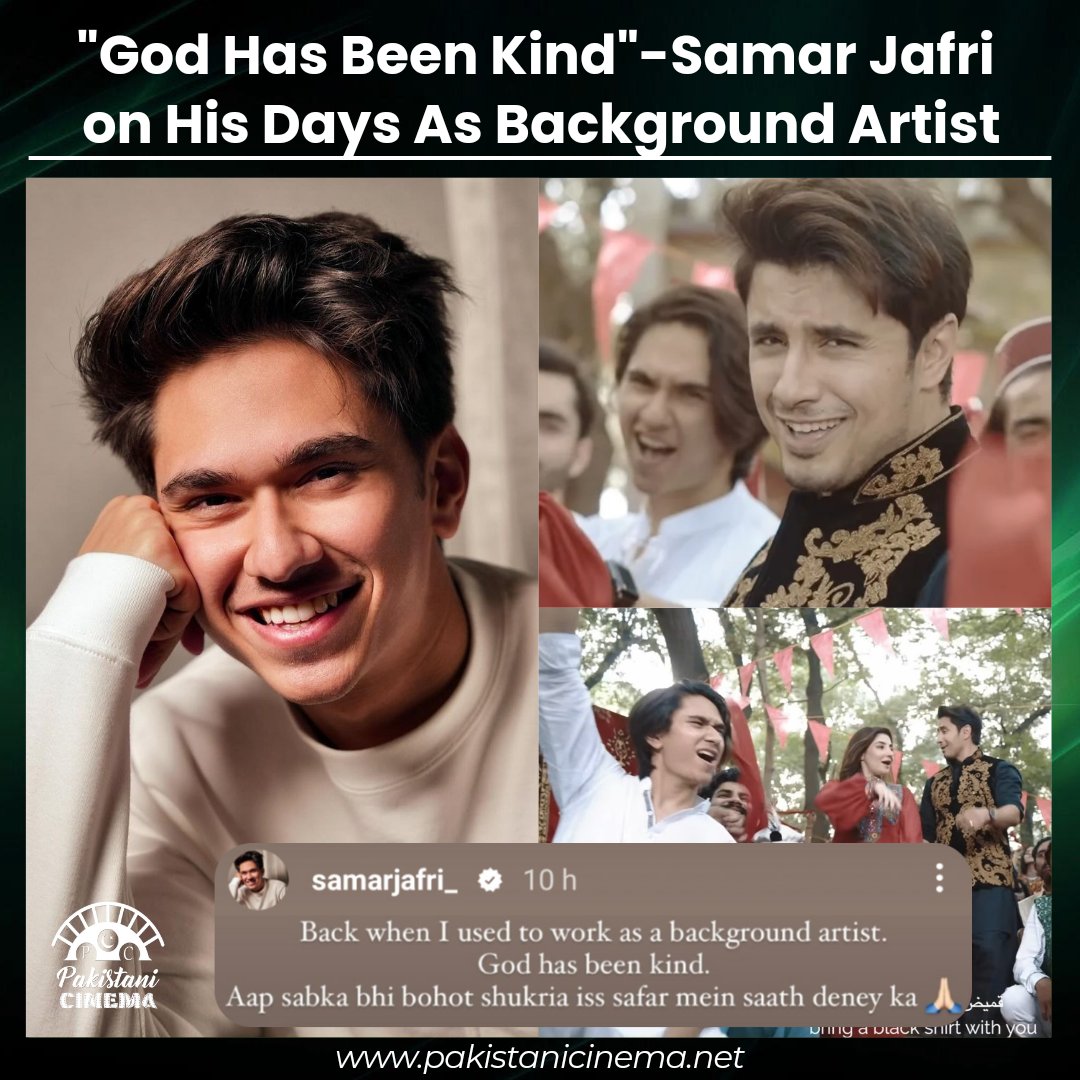#SamarJafri reacts to his stills from #AliZafar's Pashto video song where he can be seen among the background artists. Jafri also thanked his followers for being a support all through his journey. 💕