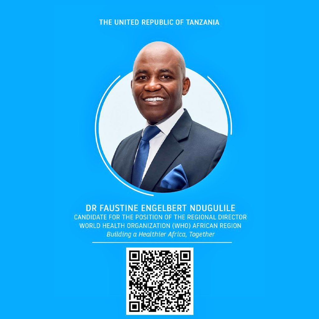 Medical Association of Tanzania congratulates and supports the candidacy of Dr. @DocFaustine (MP) for the position of Director General, @WHOAFRO. Your dedication to further global health agenda is noted and we wish you a successful bid for the position.