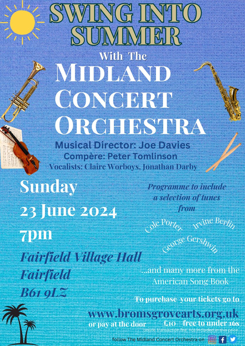 Get your tickets for a great night of music being performed by an amazing 40-piece orchestra bromsgrovearts.org.uk/event/mco24/