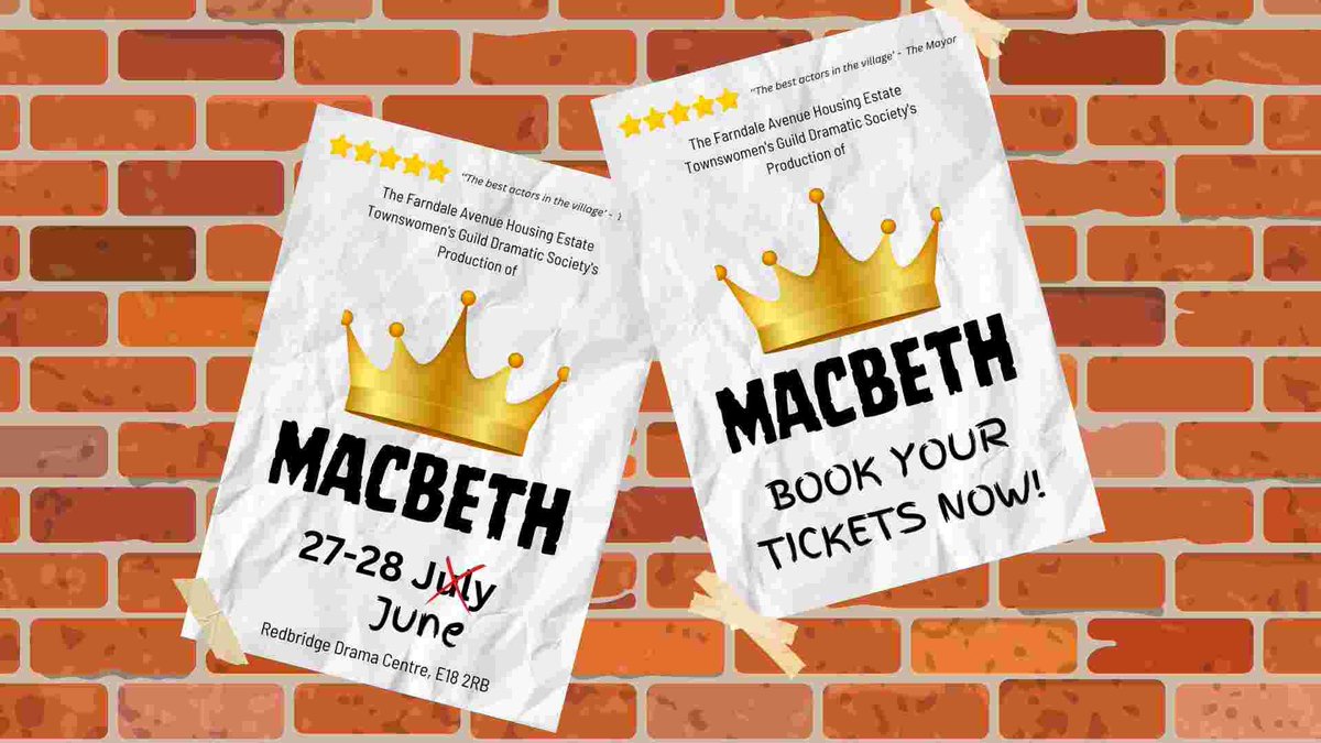 Thursday 27 June don't miss the Farndale Avenue Housing Estate Townswomen's Guild Dramatic Society's production of Macbeth!🎭 Come along for a show of Macbeth like you've never seen before. 👀 For tickets and more information: vrcl.uk/farndalemacbeth