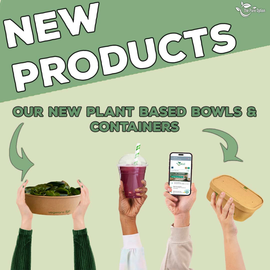 New Product Update. We have now added a new range of compostable bowls and containers designed to show off your incredible foods and like all of our products they are 100% plastic free and full of plant based goodness. #letsmakeadifference❤️ #newproduct #recyclablematerials