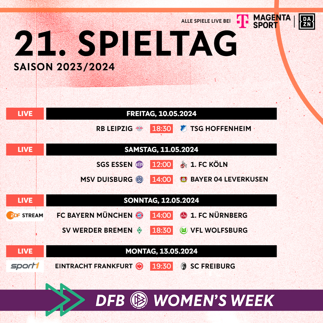 Nach dem Pokalfinale ist vor der Bundesliga! 😍

#DieLiga #DFBWomensWeek
📸 Yuliia Perekopaiko/DFB