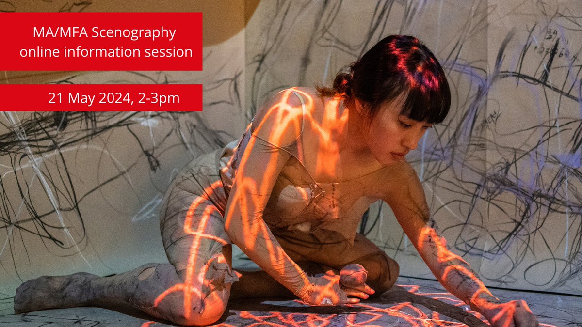 Interested in pursuing an MA or MFA in Scenography? Join our online info session on 21 May and find out what this degree entails and how to apply to start this October. bit.ly/3QALWwS