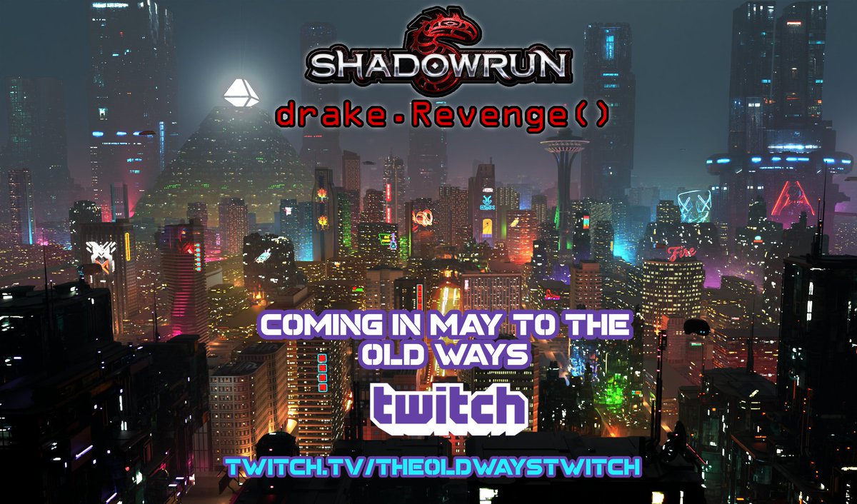 oldwayspodcast's tweet photo. We're excited to announce our first long form Twitch show coming to you on Tuesday May 21st - in the Shadowrun universe.

Cast announcement coming very soon!

#Shadowrun
#ttrpg 
#Twitch https://t.co/24NqKyWgsM