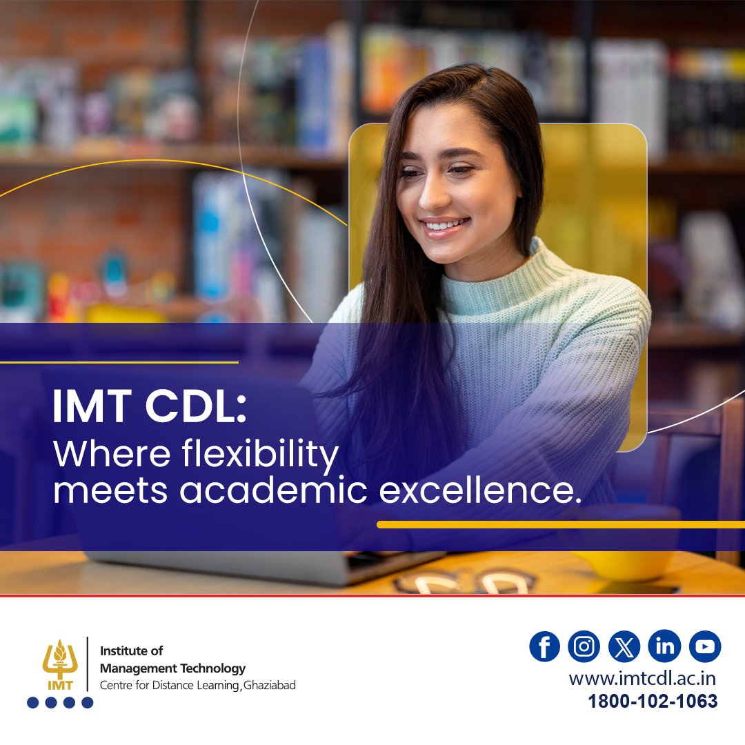 Experience the perfect blend of flexibility and academic brilliance at IMT CDL. Tailored programs to fit your schedule while maintaining the highest standards of education.
Admissions are Open for July 2024.
Visit - imtcdl.ac.in
.
.
#IMTCDL #PGDM #distancelearning #MBA