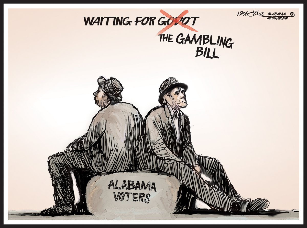 Alabama voters are tired of waiting for Godot gambling bill al.com/news/2024/05/a… #alpolitics #goobers