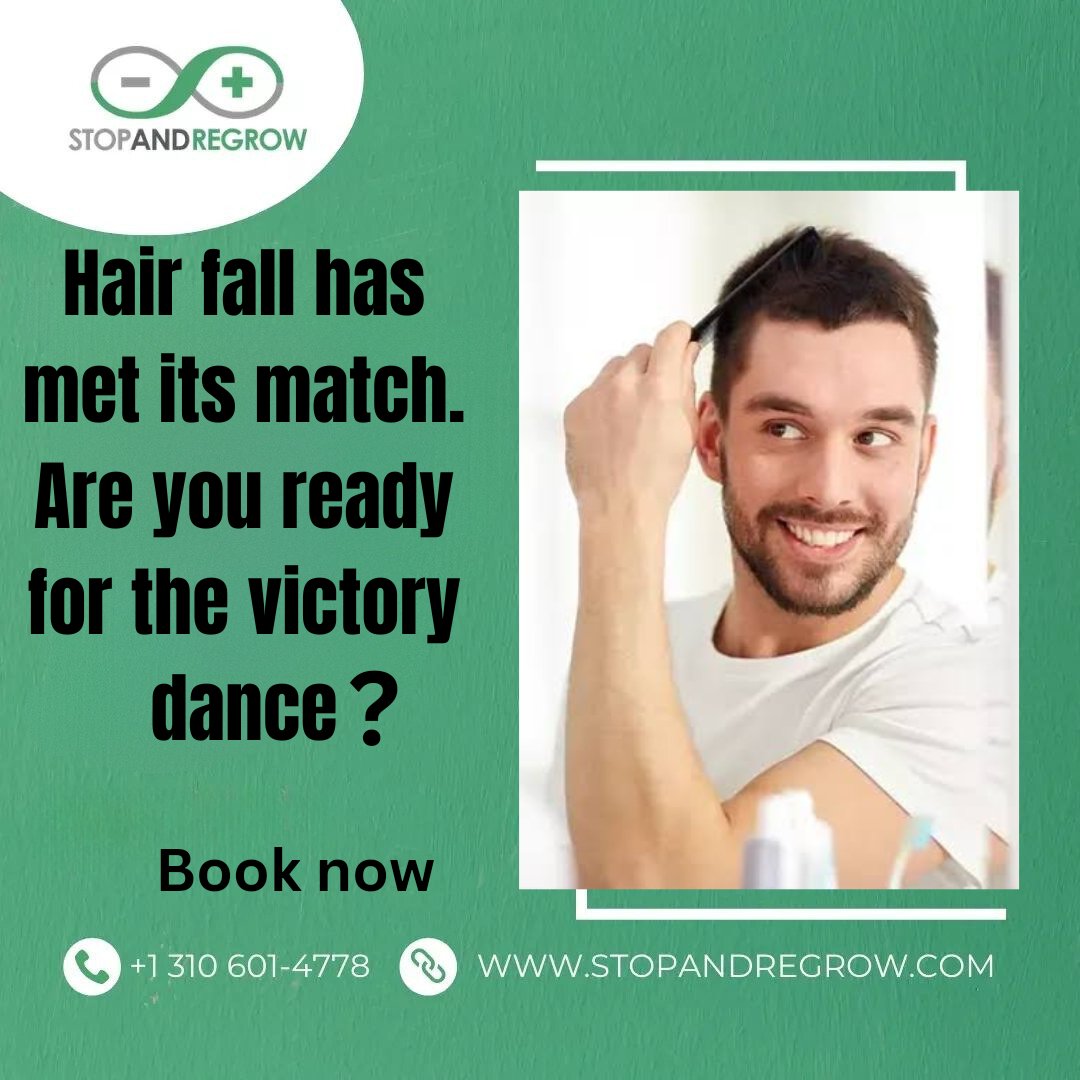 Hair fall has met its match. ?

Are you ready for the victory dance? 

Celebrate healthier, stronger strands – it's time for the victory dance 

Learn More👉👉stopandregrow.com' #hairloss #hairstyle  #hairstylist #hairstyles #longhair #blonde #instahair #hairfashion