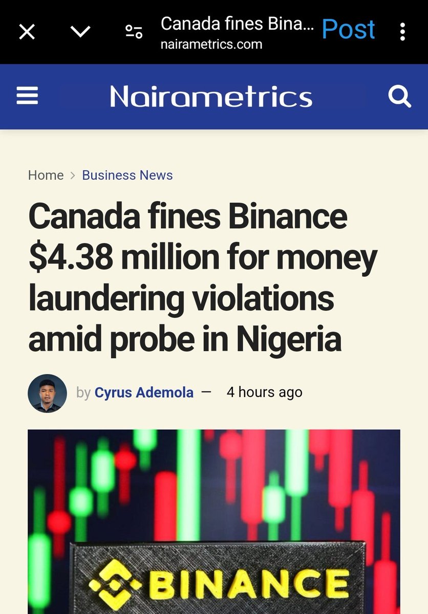 Canada’s anti-money laundering agency announced that it had imposed a fine of nearly C$6 million ($4.38 million) on cryptocurrency exchange Binance for violating money laundering and terrorist financing laws.

This comes on the heels of the cryptocurrency trading platform’s…