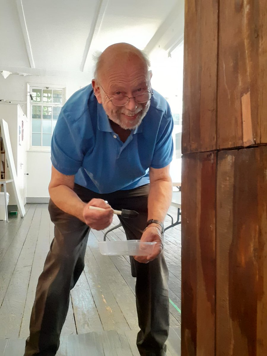 UnionChapelUK's tweet photo. Thanks to conservator Ethan &amp; volunteers restoring an antique cabinet here today as part of our #SundaySchoolStories Heritage Workshop, captured in the moment by artist @florrie_ann
Heritage building doesn't just grow skills but gives new purpose to beautiful objects sustainably. https://t.co/vhLh8OyZkQ