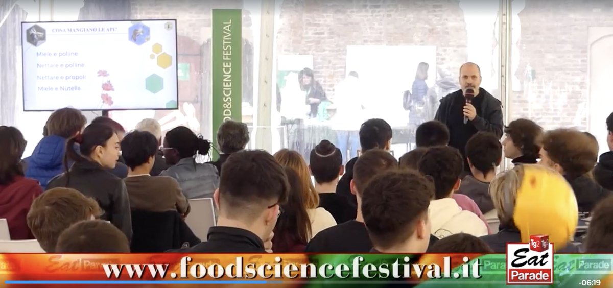 Grazie a @brunogambacorta per il bel servizio dedicato al @foodsciencefest in onda oggi su Eat Parade del @tg2rai 📺 Gli appuntamenti sono moltissimi, qui ne cengono consigliati 3: per scoprire quali, ecco la clip ➡️tinyurl.com/m7hm6938 #rassegnastampa