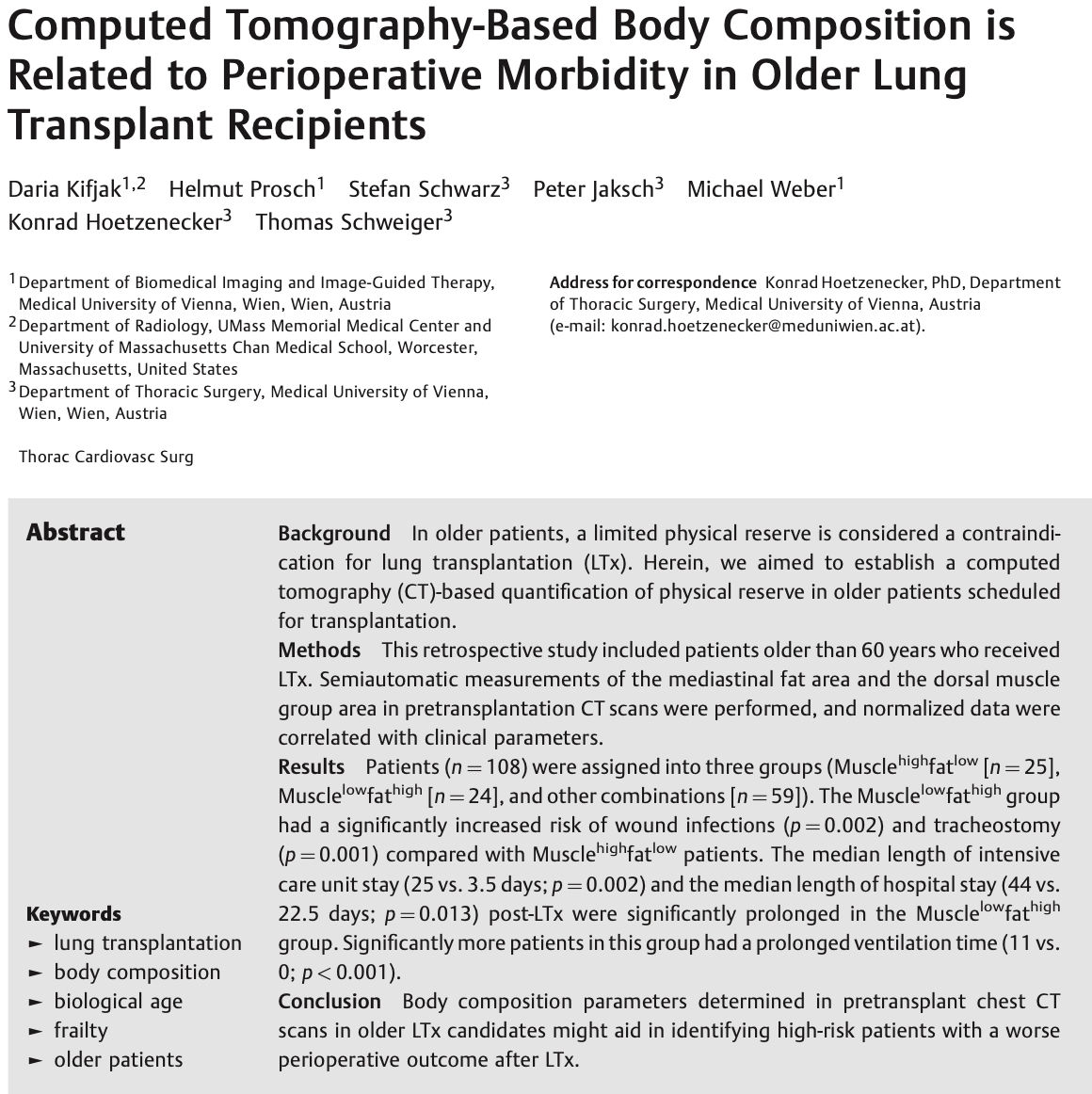 The Thoracic and Cardiovascular Surgeon tweet media