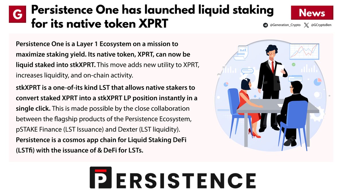 🔥 @PersistenceOne has launched liquid staking for its native token $XPRT 👉 x.com/persistenceone…